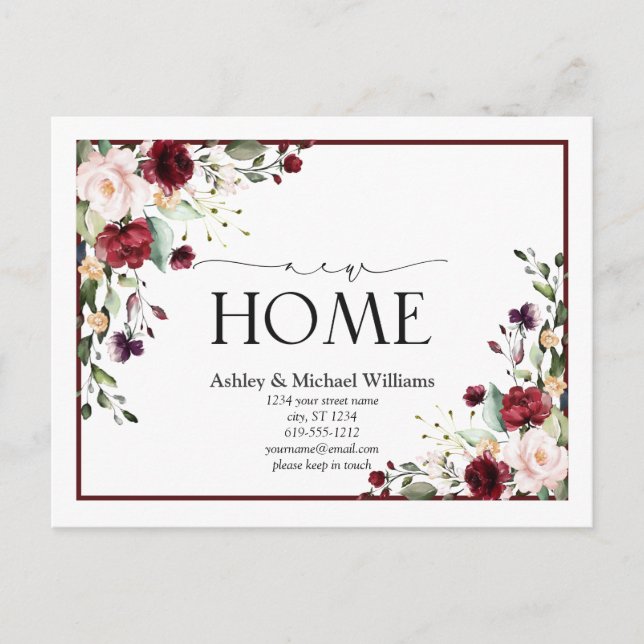 Anuncio de traslado a nuevo hogar en Borgoña con l (Anverso)