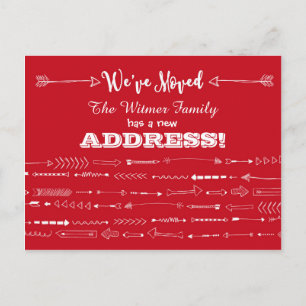 Anuncio de traslado con flechas modernas estilo ga