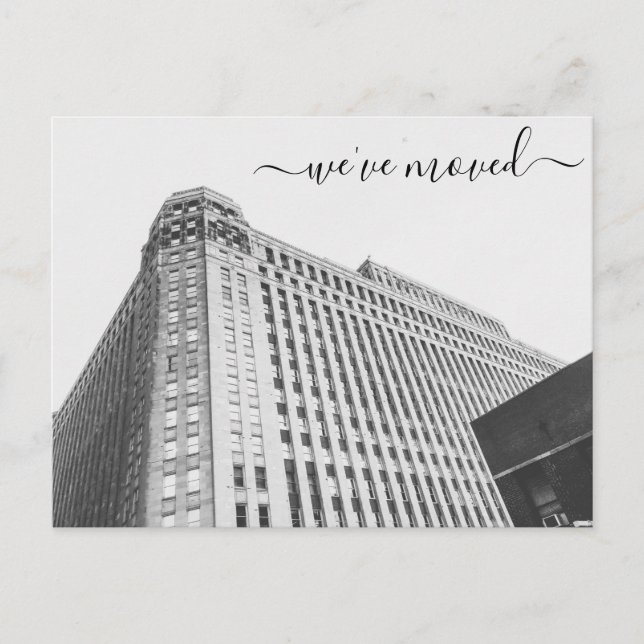 Anuncio de traslado de oficina en Merchandise Mart (Anverso)