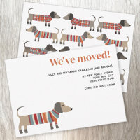 Anuncio de traslado de perro Dachsund divertido