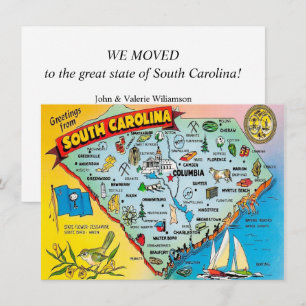 Anuncio de traslado del mapa de Carolina del Sur
