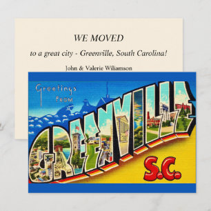 Anuncio de traslado del mapa de Greenville SC
