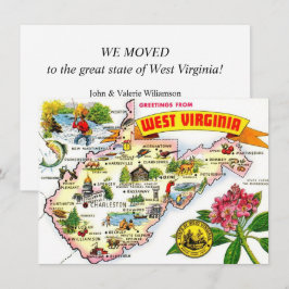 Anuncio de traslado del mapa de Virginia Occidenta