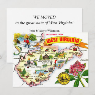 Anuncio de traslado del mapa de Virginia Occidenta