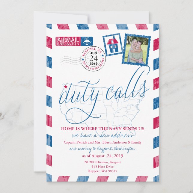 Anuncio de traslado militar de correo aéreo antigu (Anverso)