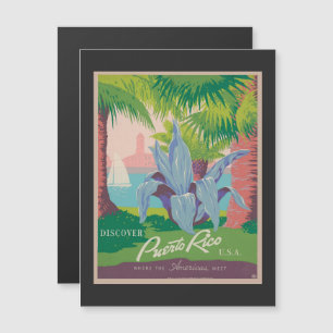 Anuncio de turismo vintage de Puerto Rico