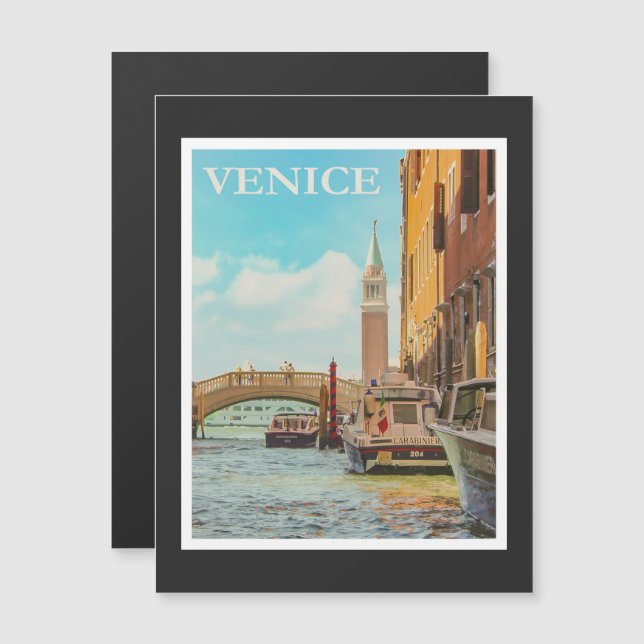 Anuncio de turismo vintage de Venecia (Anverso/Reverso)