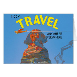 Anuncio de viaje aéreo de Egipto vintage