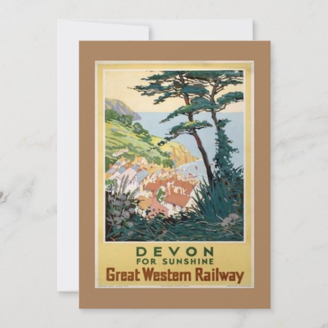 Anuncio de viaje en inglés de Devon (Anverso)