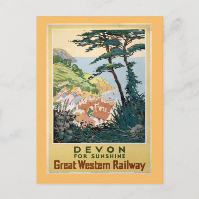 Anuncio de viaje en inglés de Devon (Anverso)