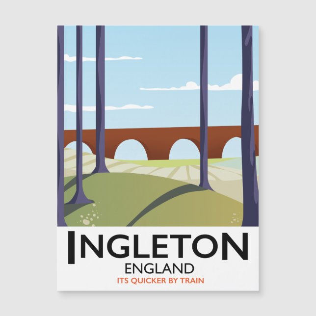 Anuncio de viaje en tren Ingleton England (Anverso)