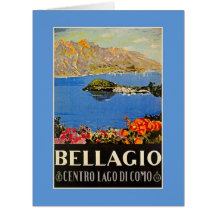 Anuncio de viaje italiano Bellagio de los años 20