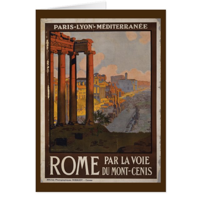 Anuncio de viaje vintage del Foro Romano (Frente)