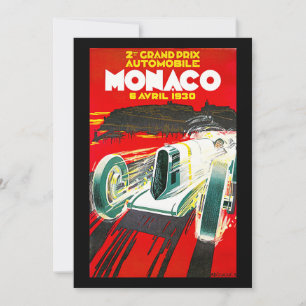 Anuncio de Viaje Vintage del Gran Premio de Monoco