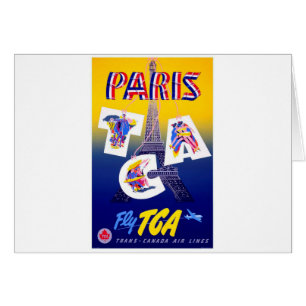 Anuncio de Viajes Aéreos de la Torre Eiffel de Par