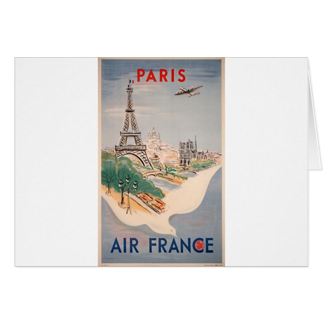 Anuncio de Viajes Aéreos de la Torre Eiffel de Par (Anverso (Horizontal))