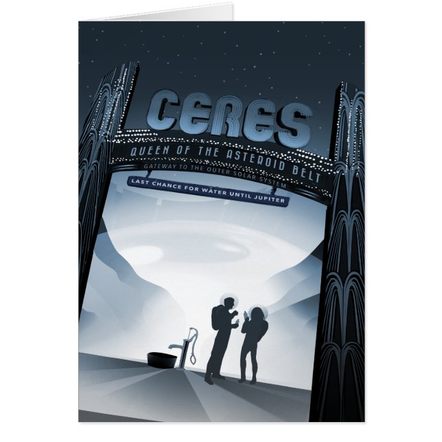 Anuncio de viajes de ciencia ficción, Ceres del pl (Frente)