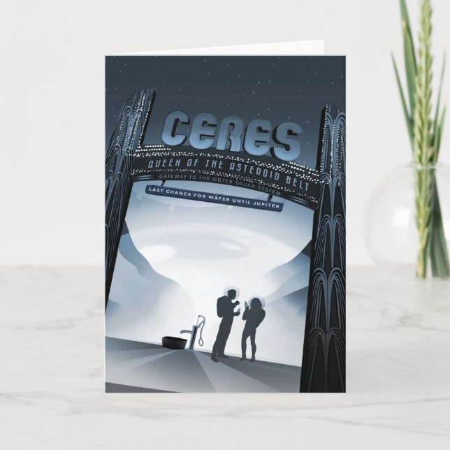 Anuncio de viajes de ciencia ficción, Ceres del pl (Anverso)
