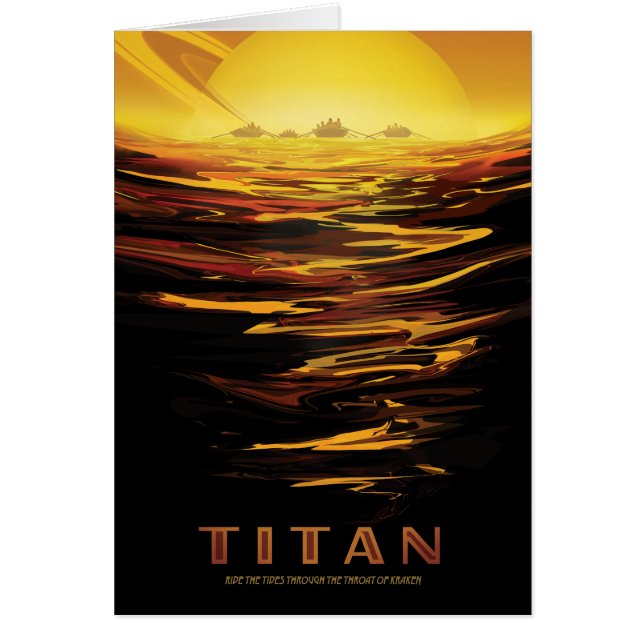 Anuncio de viajes de Ciencia Ficción, Moon Titan (Frente)