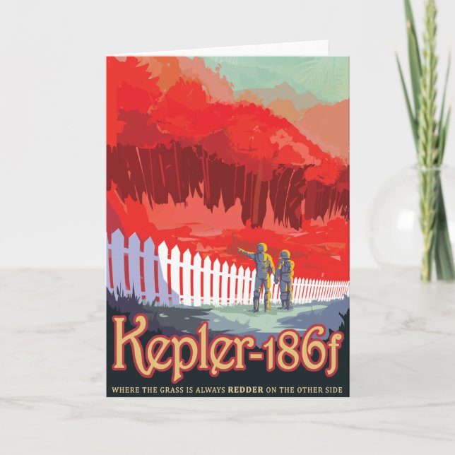 Anuncio de viajes de Sci-Fi, Planet Kepler-186f (Anverso)