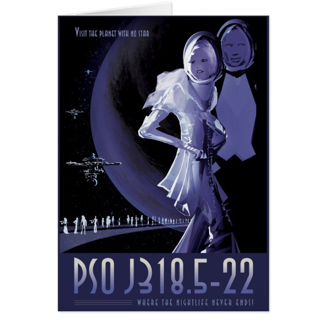 Anuncio de viajes de Sci-Fi, Planet PSO J318.5-22 (Frente)