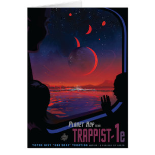 Anuncio de viajes de Sci-Fi, Planet Trapist-1e