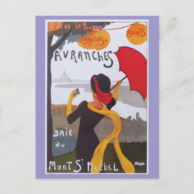 Anuncio de viajes francés de 1910 (Anverso)