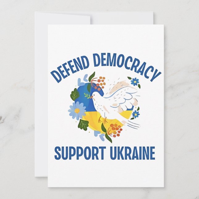 Anuncio Defender la democracia apoyar a Ucrania Estadounid (Anverso)