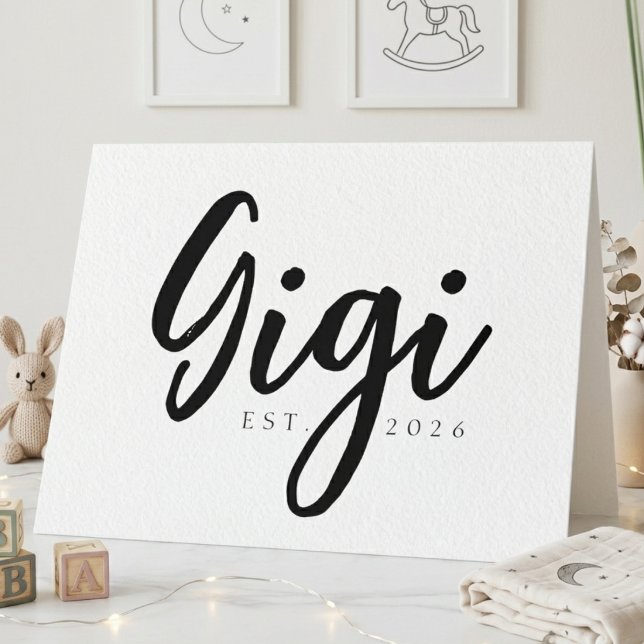 Anuncio del año de Gigi EST con letra elegante (Subido por el creador)