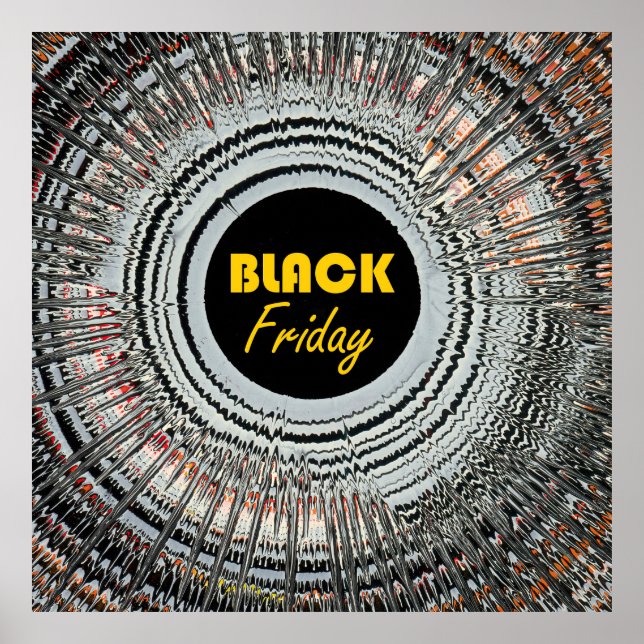 Anuncio del Black Friday con arte de giro original (Frente)