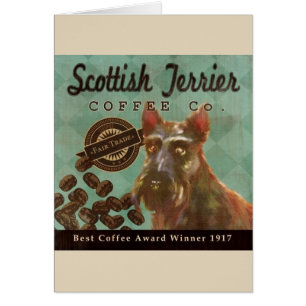 Anuncio del café de Terrier del escocés del