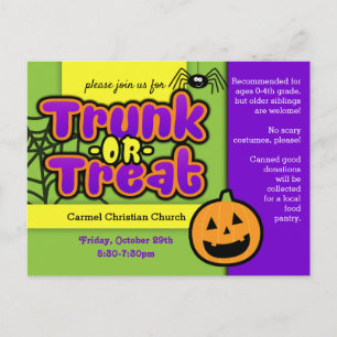 Anuncio del evento de tarjeta postal de Trunk or T