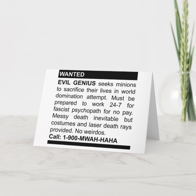 Anuncio del genio del mal (Anverso)