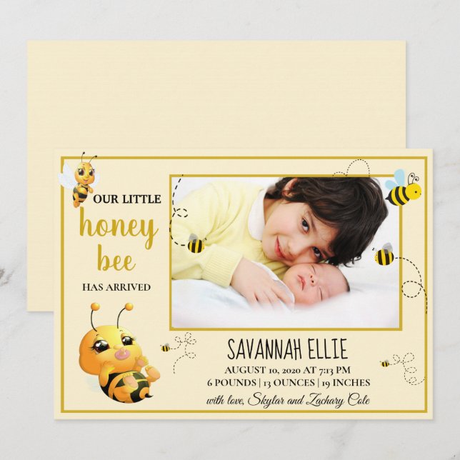 Anuncio del nacimiento de Bumble Bee (Anverso / Reverso)