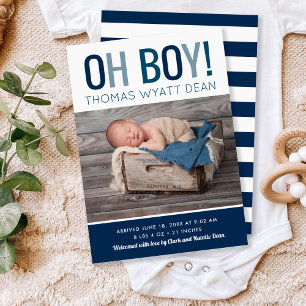 Anuncio del nacimiento de la foto de Oh Boy