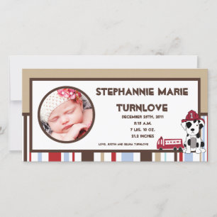 Anuncio del nacimiento de la foto en 4x8 Motor de