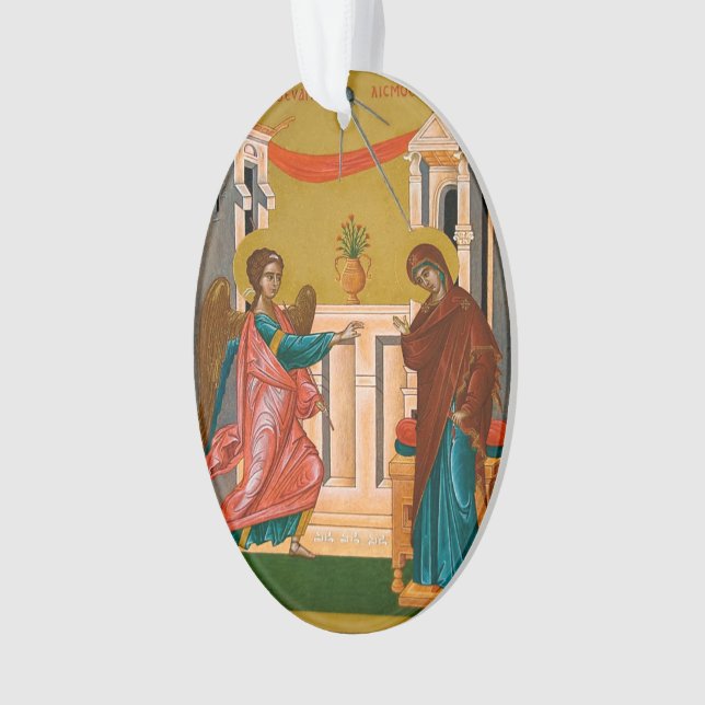 Anuncio del ornamento de Theotokos (Anverso)