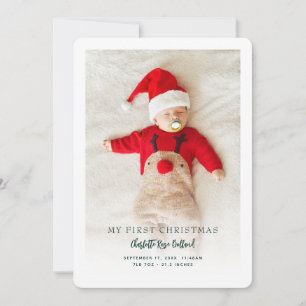 Anuncio del Primer Cumpleaños y Navidad del Bebé