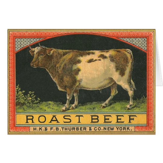 Anuncio del rosbif del vintage