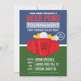 Anuncio del torneo College Beer Pong