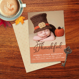 Anuncio Día de Acción de Gracias Otoño Nacimiento Foto