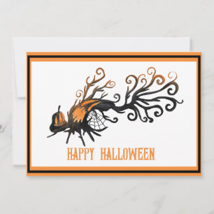 Anuncio Día de las Brujas/ Octubre/Otoño/árbol de calabaza