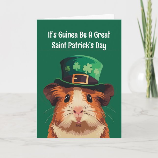 Anuncio Día de San Patricio Conejillo de Indias Lindo (Anverso)