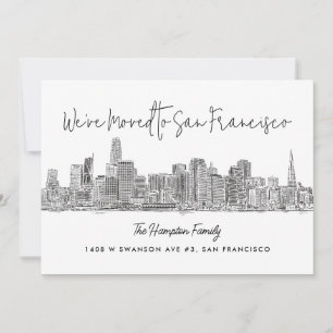 Anuncio Dibujo de esbozo de la línea aérea de San Francisc