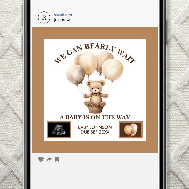 Anuncio Digital Bearly Wait Whimsical Watercolor Bear (Subido por el creador)