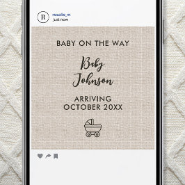 Anuncio Digital Minimalist Linen Luxury Baby News