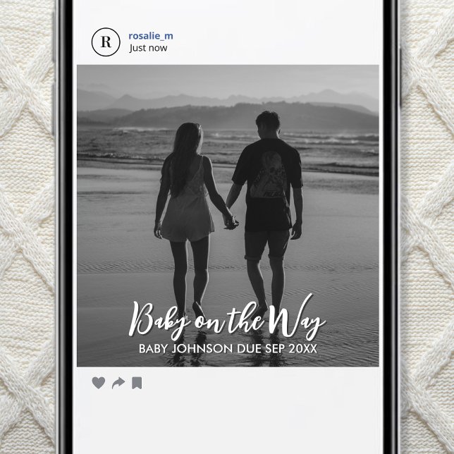 Anuncio Digital Social Media Pregnancy Reveal Photo (Subido por el creador)