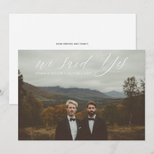 Anuncio Dijimos Sí, Boda de fotografía Elopement