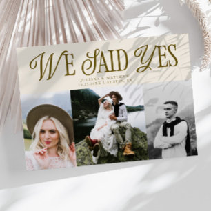 Anuncio Dijimos Sí Boda Vintage Multifoto Crema