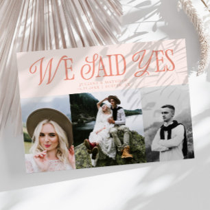 Anuncio Dijimos Sí Boda Vintage Múltiple Fotografía